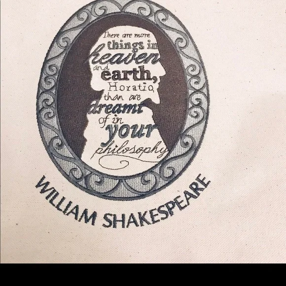 NWT Handmade and embroidered Shakespeare tote - Picture 3 of 8